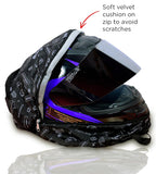 Sidekick Foldable Helmet Bag fits all full face and half face helmets.