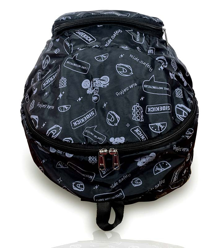 Sidekick Foldable Helmet Bag fits all full face and half face helmets.