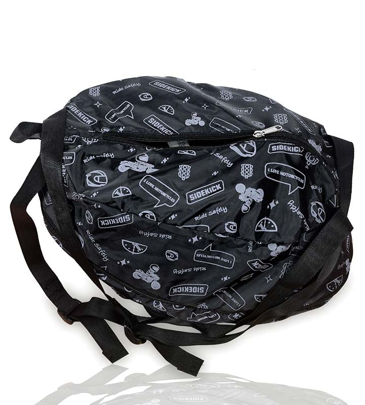 Sidekick Foldable Helmet Bag fits all full face and half face helmets.