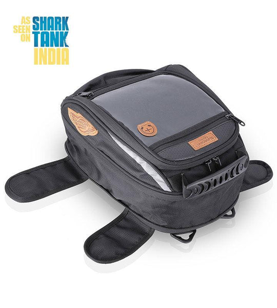 Guardian Gears Jaws Mini Magnetic 18L Tank Bag India. Compact & Secure. Rain cover included