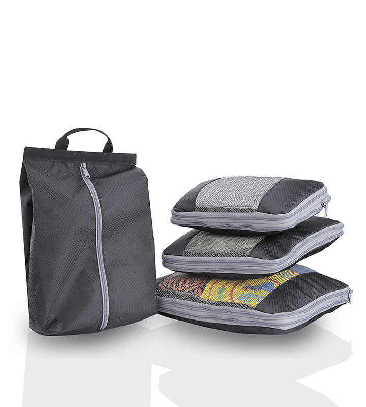 Compression Packing Cubes for Travel by Guardian Gears (Set of 4) GuardianGears