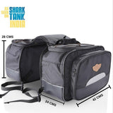 Mustang 50L Saddle Bag with Rain Cover (Black Colour)