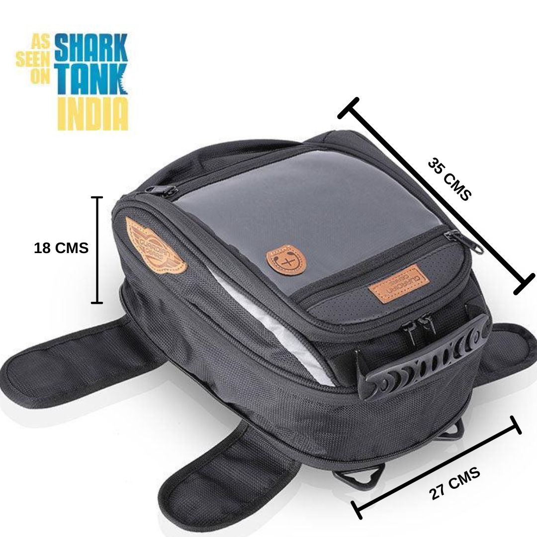 guardian gears shark mini tank bag 18l with rain cover Guardian Gears Jaws Mini Magnetic 18L Tank Bag India. Compact & Secure – GuardianGears