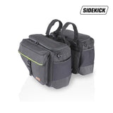 SideKick Sports Saddlebags with waterproof rain cover for all motorcycles with a saddle stay installed