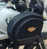 Side Frame Bag for Royal Enfield Himalayan 450 motorcycle with waterproof inner drybags.