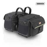 SideKick Saddlebags for All Motorcycles with a Straight Exhaust with Waterproof Rain Cover.