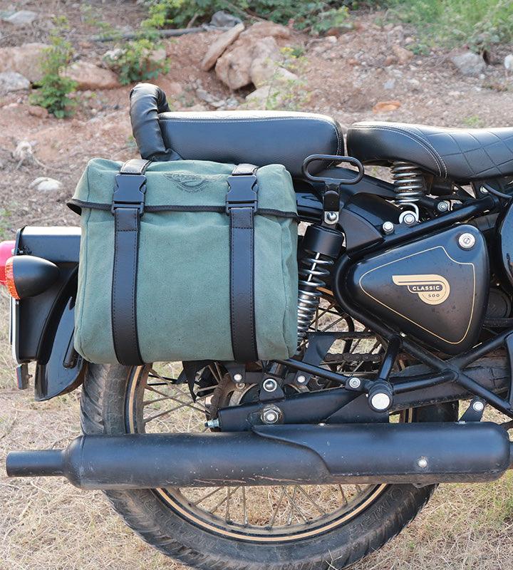Buddy Single Side Canvas Bag 20Ltrs with Waterproof Rain Cover (Olive Green)